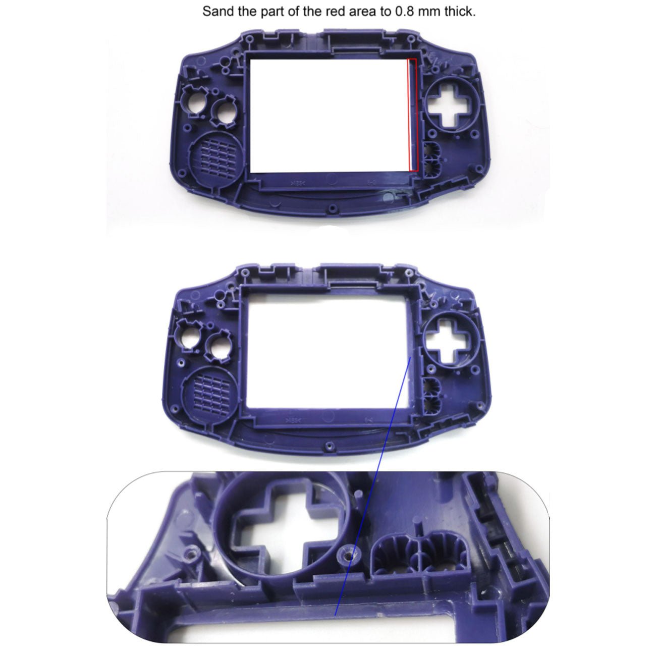 Laminated IPS 3.0 LCD screen kit for Nintendo Game Boy Advance [GBA AGB] - White | Hispeedido - 7